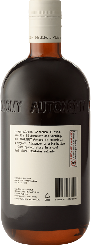 Autonomy Walnut Amaro Liqueur 22% 700ML